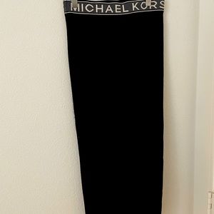 Michael Kors logo tape fitted stretch skirt